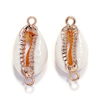 Pendentif en coquillage cauris poli Seastar, forme naturelle, toucher réel, pour bricolage, mariage à la plage, décoration intérieure et cadeau