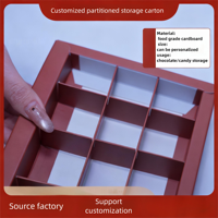 Boîte à chocolat personnalisée à compartiments multiples, en carton kraft blanc avec couvercle, emballage pour bonbons, pour la personnalisation de cadeaux, vente en gros WELCOTECH