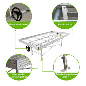 Table d'inondation 4x8 à marée basse avec bancs roulants Plateau d'inondation en plastique - Product Image 5