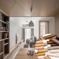 Baseboard गैर स्वयं चिपकने वाला Vinyl प्रोफ़ाइल पैकेजिंग पन्नी लकड़ी अनाज पीवीसी सजावटी फिल्म