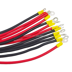 工場価格 ソーラーカスタムカー マリンフレキシブル純銅シリコンバッテリーワイヤーケーブル 25mm2 35mm2 4AWG 6AWG 端子組立セット - Product Image 1