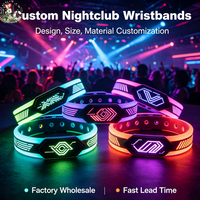 Pulseras Personalizadas Luminosas para Discotecas, Pulseras de Identificación Personalizadas para Ambiente Festivo, Pulseras de Múltiples Materiales para Bares y Fiestas