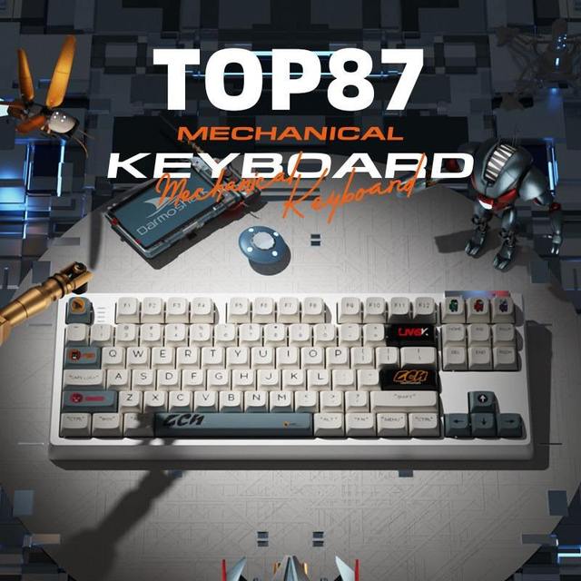 Darmoshark TOP87 87 Key Tri Mode Wireless Mechanical Gaming Keyboard TOP Mount Hot Swappable PBT for PC Esports