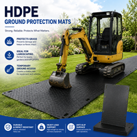 Tapis de protection temporaire en plastique 4x8 pour routes, terrains boueux, marécages et herbes, pour équipements lourds et terrains pétroliers/gaziers