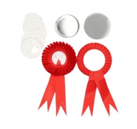 Op maat gemaakte Kerst digitale print rosette award lint badge 75 mm gepersonaliseerde metalen & plastic prijsmedaille voor feesten en evenementen