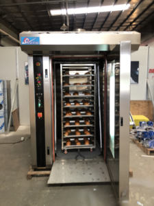 Équipement de boulangerie commerciale, four rotatif à 32 ou 40 plateaux, panneau de commande PLC, four à gaz ou diesel. - Product Image 3