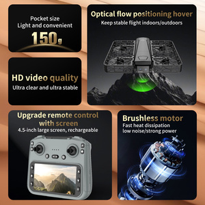 Drone Quadricoptère RC S161 Max Brushless LED Pliable avec Caméra FPV HD 720P, Nouveau Kit Complet avec Écran 4,5 Pouces et Protection de Grille - Product Image 5