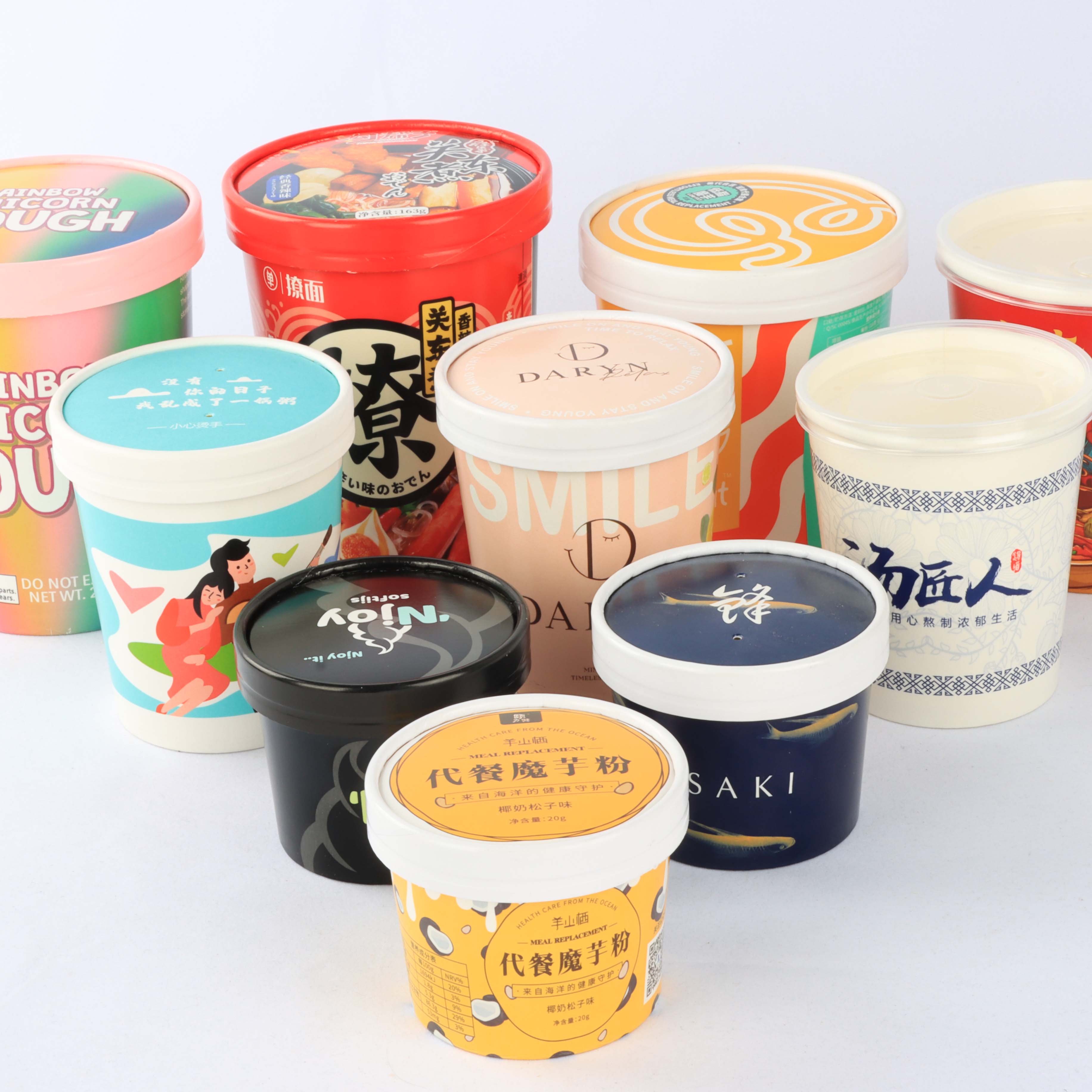 Cheap Price Disposable 32oz Hot Noodle Cups White Paper Fast Food Packaging Portable Soup Cup