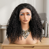 Perruques Lace Front HD 200% Deep Wave pour femmes noires, pré-épilées, 13*4, en cheveux vierges brésiliens bouclés, sans colle, 24 pouces, Perruque Blend