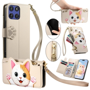 Funda inteligente tipo cartera con cremallera para <span class=keywords><strong>tarjetas</strong></span> <span class=keywords><strong>de</strong></span> crédito para Moto G <span class=keywords><strong>Play</strong></span>/G Power 5G/G Stylus 5G 2026/Edge 60 Fusion - Product Image 5