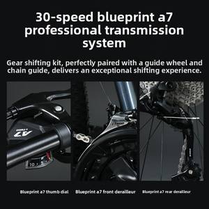 Vélo de montagne Lanling Lan Ling Pioneer à suspension souple pour adultes, hommes, femmes et jeunes, avec double suspension avant et arrière à quatre points d'attache - Product Image 3