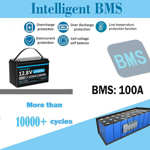 EE. UU. Stock 12V 100Ah LiFePO4 Batería EV Grado ACells 6000 + Ciclos profundos 10 YR Vida útil para RV, marino, almacenamiento de energía solar para el hogar - Product Image 6