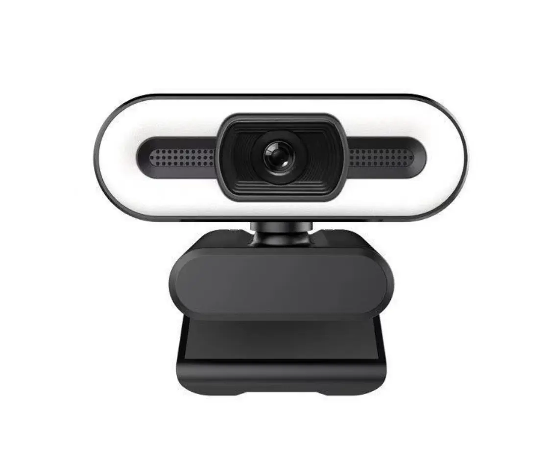 2023 HD USB กล้องเว็บแคมเน็ตเวิร์คพร้อมไมโครโฟน1080P ไฟ LED สำหรับวิดีโอแชทและการประชุมทางไกลออนไลน์พร้อมการปรับแสง