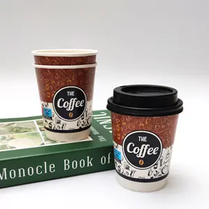 Custom Double Wall Heavy Duty Insulated Hot Beverage Paper To Go Hot Coffee Tea Chocolate Cups