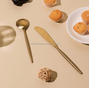 Ensemble de couverts de luxe en or à vendre-vaisselle exquise de 4 pièces salle à manger élégante pour les belles occasions - Product Image 6