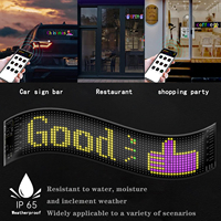 Panel de Matriz LED RGB de Animación Personalizada BGZM 16x64, 12V, Programable, Ojo de Diablo, Publicidad para Automóviles/Camiones, Nueva Aplicación de Control, 2 Años