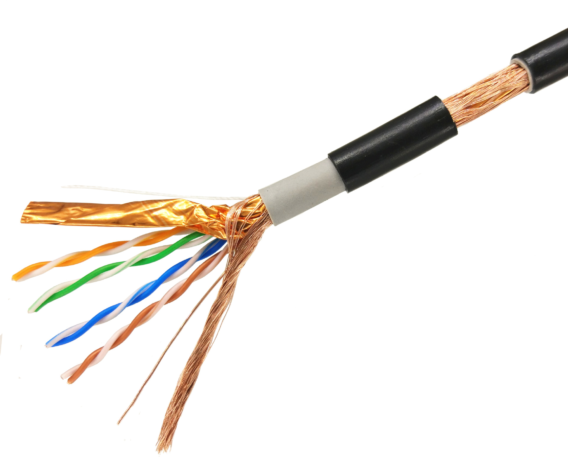 ISO9001 4 Core Ethernet Cable 24awg Shielded Communication Cable
