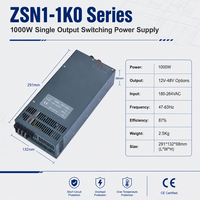 Alimentation à découpage ZSN1-1K0-24 960W 1000W 24V 40A CA/CC à sortie unique régulée pour l'automatisation industrielle et les machines CNC