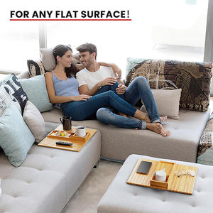 LG Factory Wholesale sofá consola portavasos organizador Buddy couchbar sofá reposabrazos bandeja bocadillo bambú sofá portavasos bandeja - Product Image 6