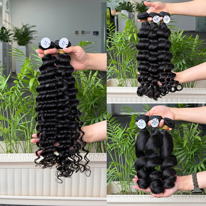 ผมแท้ 100% แบบเป็นมัด ขนาด 12-24 นิ้ว สีดำธรรมชาติ เนียนนุ่ม เงางาม ผมต่อแบบเวฟหลากหลายสไตล์ - Product Image 6