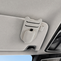 Support magnétique en cuir PU pour pare-soleil de voiture, porte-cartes et organisateur de lunettes, compatible avec tous les modèles de voitures - Vente en gros usine