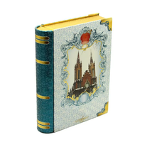 Boîte en métal rectangulaire personnalisée en gros avec couvercle à charnière pour bonbons, café, biscuits, chocolat, emballage cadeau personnalisé