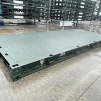 Plateforme de conteneur maritime de 20 pieds certifiée CSC de la marque JUNYANG avec plancher en acier Corten, base en acier renforcé, capacité de 30 conteneurs, à vendre