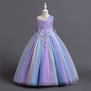 Vestido <span class=keywords><strong>de</strong></span> Princesa con Lentejuelas <span class=keywords><strong>para</strong></span> Niñas <span class=keywords><strong>de</strong></span> 1 a 16 Años, Diseño OEM ODM, Bordado, Combinación <span class=keywords><strong>de</strong></span> Colores, Vestido <span class=keywords><strong>de</strong></span> Malla con Flores, <span class=keywords><strong>Ropa</strong></span> <span class=keywords><strong>de</strong></span> Noche <span class=keywords><strong>para</strong></span> Niñas - Product Image 4