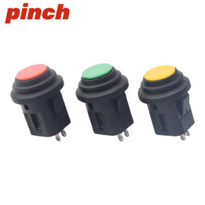 Interrupteur à bouton-poussoir rond de 14 mm, 2 broches, normalement ouvert, à réinitialisation automatique, auto-bloquant, étanche IP65 - Product Image 3