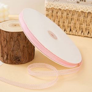 Ruban en organza à bord festonné délicat de 1 cm, 100 yards, pour emballage cadeau et vêtements, vente en gros - Product Image 4