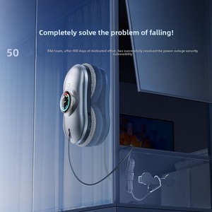 Robot de nettoyage de <span class=keywords><strong>vitres</strong></span> automatique intelligent, nettoyeur de <span class=keywords><strong>vitres</strong></span> électrique à forte aspiration <span class=keywords><strong>pour</strong></span> <span class=keywords><strong>les</strong></span> fenêtres hautes de la maison et du bureau - Product Image 4