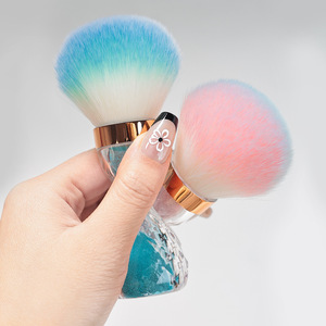Brosse de nettoyage de poussière pour ongles à tête large, forme de bac à sable, outil de beauté doux pour le nettoyage de la poudre, pour usage en salon de manucure - Product Image 2
