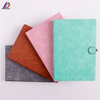 Nouveau design de carnet de notes personnalisé en cuir pu avec bouton