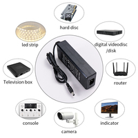 ESANN DC12V 5A Desktop-Netzteil Adapter Konverter Transformator mit 5,5x2,5/2,1mm Buchse für 5050 3528 LED-Streifenbeleuchtung