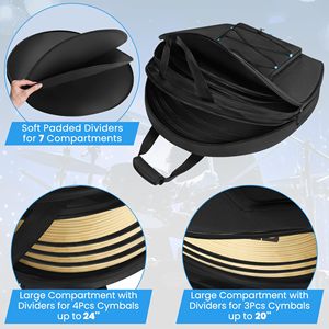 Échantillon gratuit : Ensemble de sacs de batterie rembourrés portables de 10 mm d'épaisseur pour bassistes et batteurs, comprenant des étuis pour tom de 12 pouces, tom de sol et caisse claire - Product Image 2