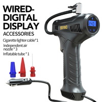 Compresseur d'Air Portable Multi-Mode Sans Fil Digital HF8166 Type Pistolet à Pompe Gonfleur pour Pneus de Voiture et Vélo, Ballons