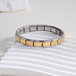 Modular Bracelet Stainless Steel Heart Pattern Unisex Jewelry DIY Accessory - Product Image 4