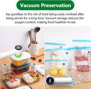 Máquina de bordar inteligente portátil para el hogar y la cocina, selladora al vacío de plástico blanca mini, para almacenamiento en tarros Mason, producto al por mayor - Product Image 4