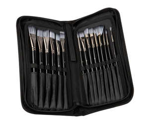 10 pièces ensemble de pinceaux d'artiste avec sac à fermeture éclair brosses à cheveux de qualité supérieure pour <span class=keywords><strong>peinture</strong></span> à l'huile aquarelle <span class=keywords><strong>Gouache</strong></span> pour enfants débutants - Product Image 5