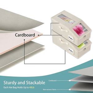 Caja de Almacenamiento <span class=keywords><strong>para</strong></span> Gorras de Tela No Tejida, Organizador Plegable con Cierre <span class=keywords><strong>para</strong></span> <span class=keywords><strong>Sombreros</strong></span>, <span class=keywords><strong>para</strong></span> Vendedores de AMZ - Product Image 4