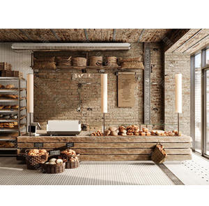 ไอเดียตกแต่งร้านเบเกอรี่ ตู้โชว์ขนมปังไม้ ตู้โชว์ขนมปังกระจกแบบกำหนดเอง ทนทาน เฟอร์นิเจอร์ร้านเบเกอรี่ - Product Image 1