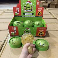 Nouveau jouet sensoriel anti-stress Squishy Monstre Vert de Noël à remontée lente, jouet à presser pour cadeau de Noël