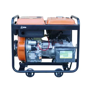 Beste Preise 5,5 kW 6kW 5,5 kWa Elektro start offener Rahmen tragbare Diesel generatoren eingestellt