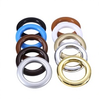 Anneau de rideau perforé rond en plastique 42*65mm, silencieux, pour rideaux romains, accessoires de rideaux