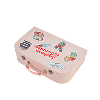 Boîte cadeau de luxe personnalisée pour valise, avec poignée et fermoir métallique, emballage rigide en papier pour coffrets cadeaux de cosmétiques et de maquillage pour filles