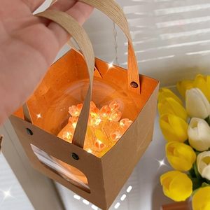 Lámpara de Noche Decorativa DIY con Forma de Tulipán, Mini Bola de Cristal LED, Pantalla Blanca, Diseño Posmoderno, 10x10cm, Luz Cálida, 3 Pilas AAA - Product Image 5
