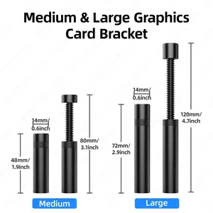 JEYI GPUサポートブラケット - デスクトップPCケース用ヘビーデューティー5-8kg VGAホルダー、調整可能なグラフィックカードブレース（たるみ防止設計付き） - Product Image 3
