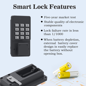 Buzón de metal inteligente montado en la pared Buzón <span class=keywords><strong>digital</strong></span> de gran capacidad E-Lock Diseño moderno resistente a la intemperie Impermeable al aire libre - Product Image 6
