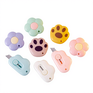 Couteau utilitaire miniature Kawaii en forme de patte de chat, couteau à boîte express, coupe-papier, artisanat, emballage, lame rechargeable, <span class=keywords><strong>papeterie</strong></span> - Product Image 2