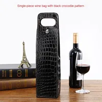 FEI TSWEI Sac en cuir pour bouteille de vin rouge, boîte élégante simple ou double, style sac à main, cadeau domestique, ensemble cadeau durable et élégant, modèle 20